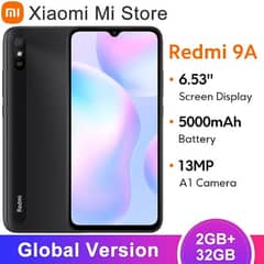 Redmi 9A | Black | Complete Box | 5000mAh | 2.5GB + 32GB