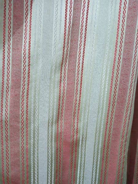 6 curtains maroon + light silver colour. very less used 1