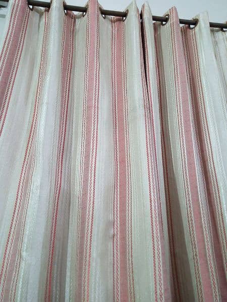 6 curtains maroon + light silver colour. very less used 2