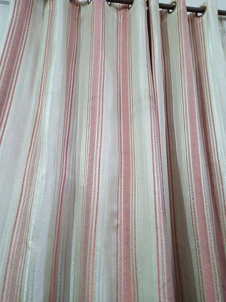 6 curtains maroon + light silver colour. very less used 3