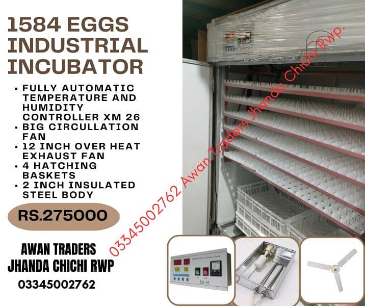 Imported 352 eggs to 2112 eggs Incubators 4