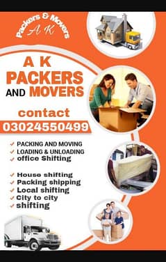 A K  Packers and Movers  03024550499