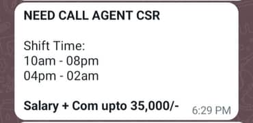 Call Agent CSR Customer Service 0