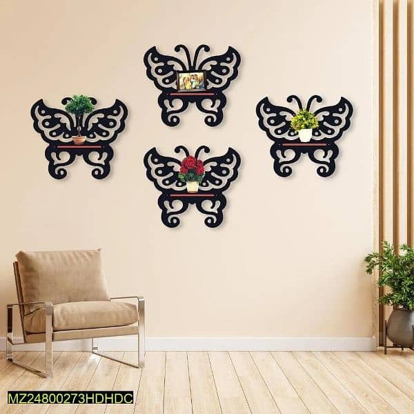 Butterfly wall hanging shelves ,pack of 4 0