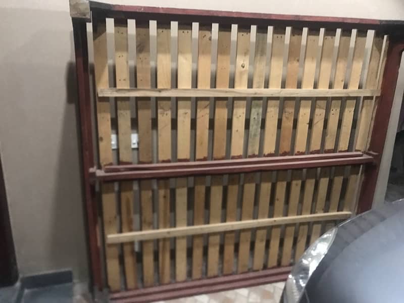 double wood bed for sale 0