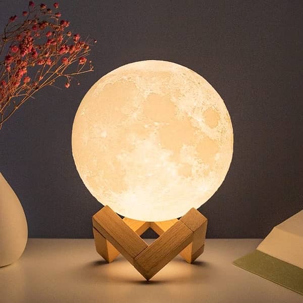 Moon Lamp for Home Decore sight table Lamp light with lamp stand 5