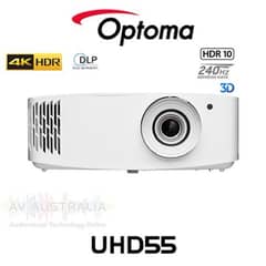 UHD55 Optoma Projector DLP UHD 4K HDR best projector in pakistan