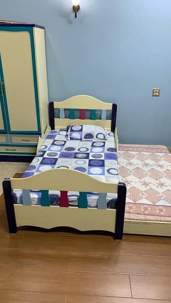 bed available with attached sliding bed  ( without mattresses ) 1