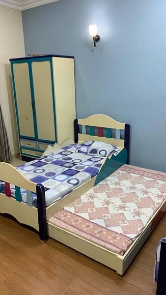 bed available with attached sliding bed  ( without mattresses ) 2