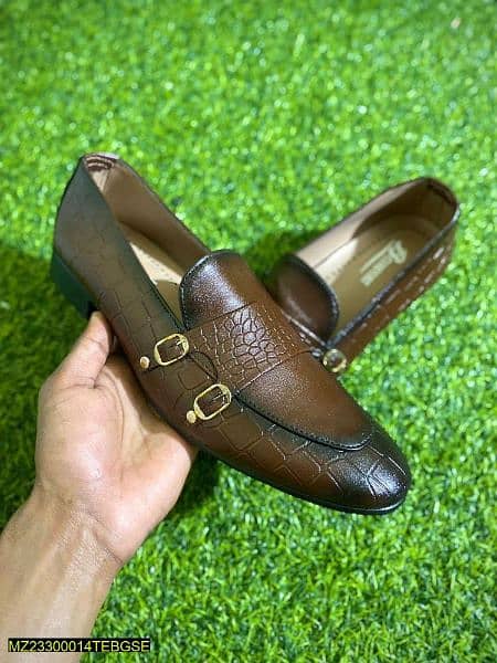 Men Dual Monk Leather Formal  Dress shoes. with fast home delivery 2