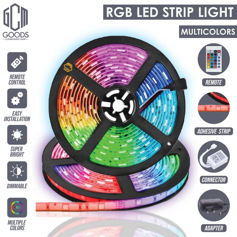 fragranc RGB Colors LED Strip Color Changing Remote Control Light 15ft 0