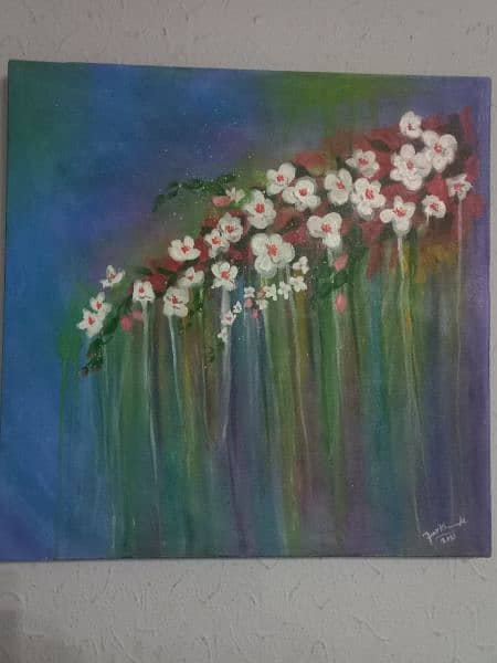 Abstract art acraylic paintings seal it with colour glaze. medium size 2