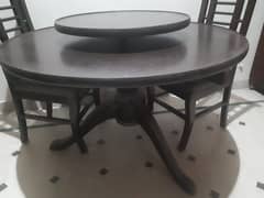 Round Dinning table with 4 Chairs