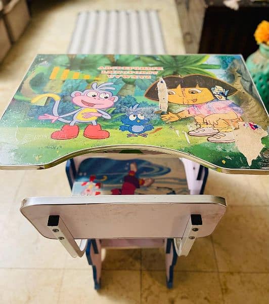 Kids Study Table and Chair set (Dora) 2