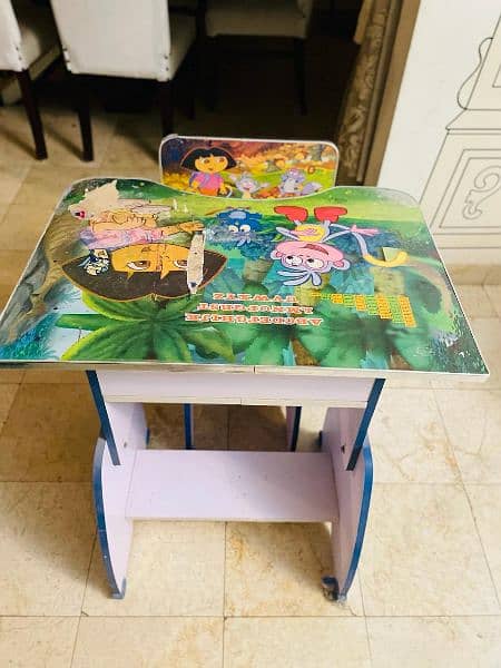 Kids Study Table and Chair set (Dora) 3