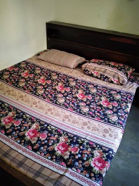 Solid Wood Bed Set and Wardrobe 0