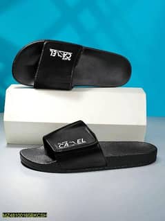 Black camel Magic style slide flip flop slipper