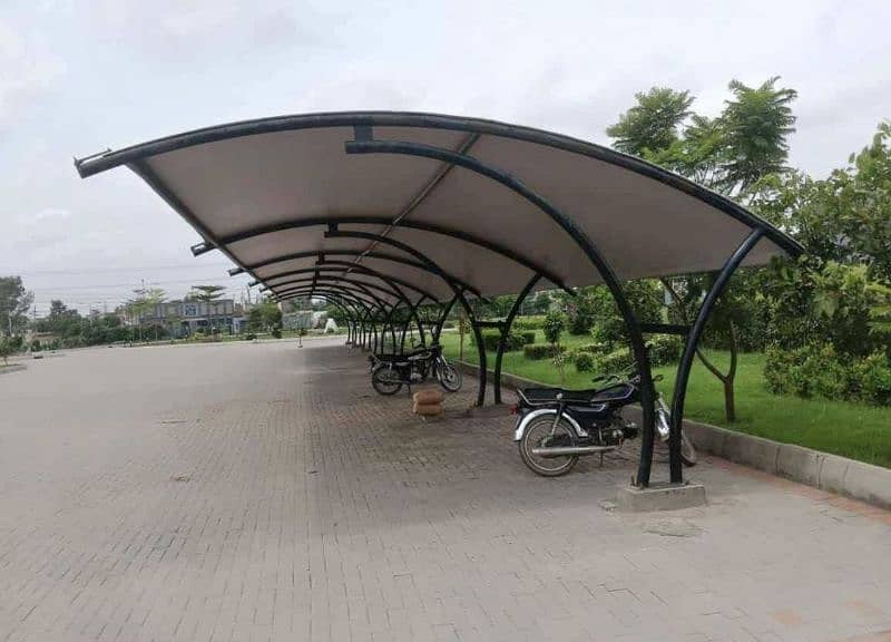 car parking shade Tensile pvc or Faber glass swimming pool shade 6