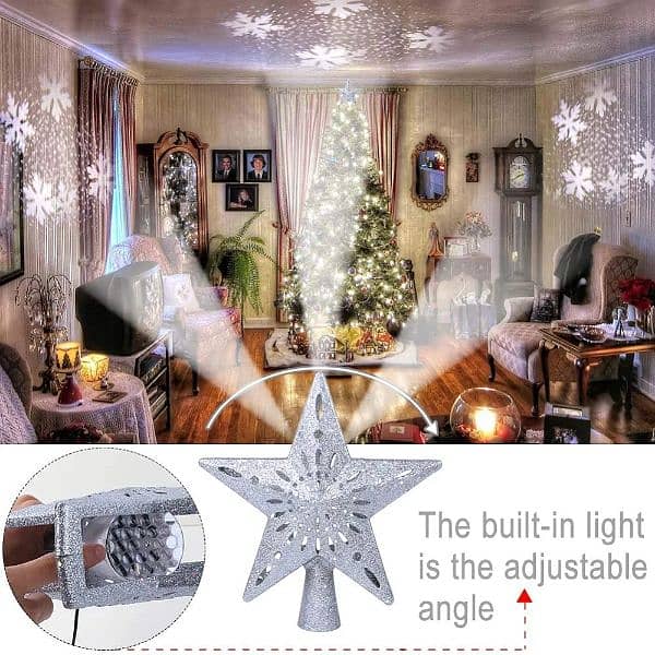 OURWARM CHRISTMAS TREE TOPPER PROJECTOR WALL LIGHT 2