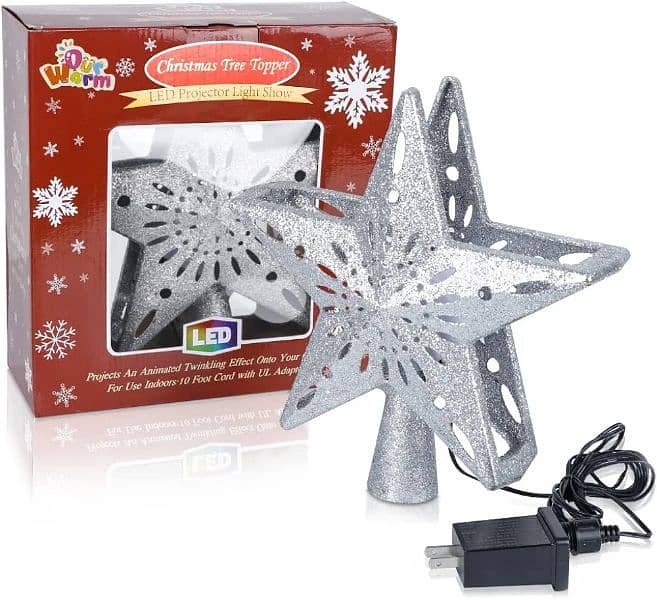 OURWARM CHRISTMAS TREE TOPPER PROJECTOR WALL LIGHT 3