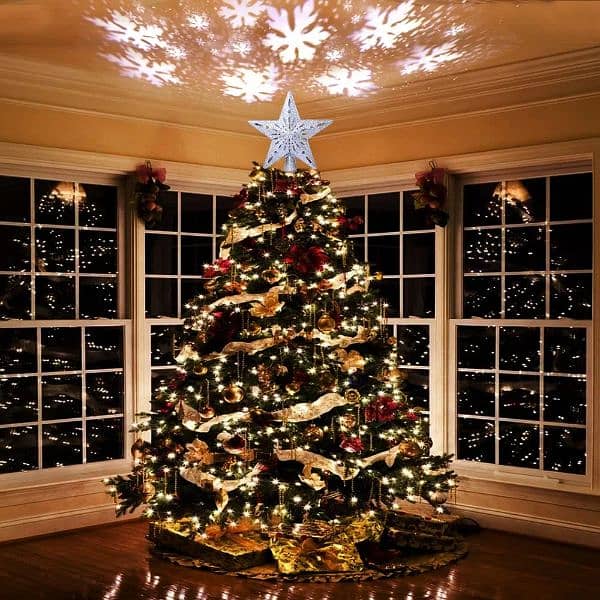OURWARM CHRISTMAS TREE TOPPER PROJECTOR WALL LIGHT 4