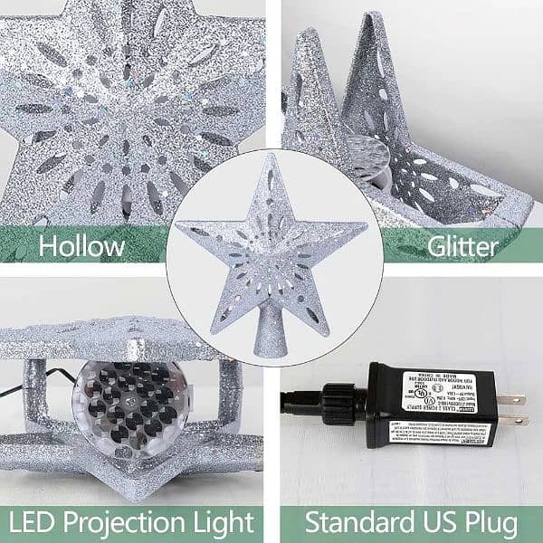 OURWARM CHRISTMAS TREE TOPPER PROJECTOR WALL LIGHT 5