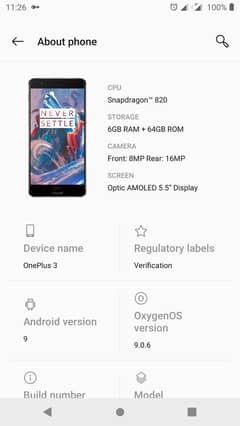 OnePlus a3 6gb 64gb PTA approved jesy Marzi reset Karen