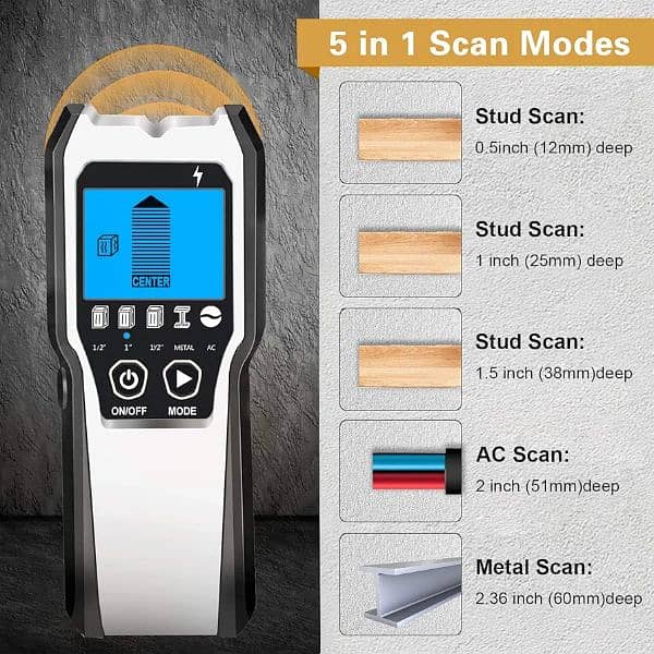 TH-550 WALL STUD FINDER 5 IN 1 3