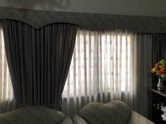 sofa and curtains for sale