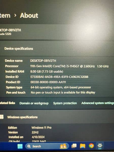 Dell Latitude 5320 11th gen 1145g7 gaming , 8Gb RAM , 256Gb SSD NVME 5