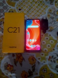 Realme C21 with box and charger