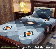 4 Pcs crystal cotton printed single bedsheet sell all PK free delivery
