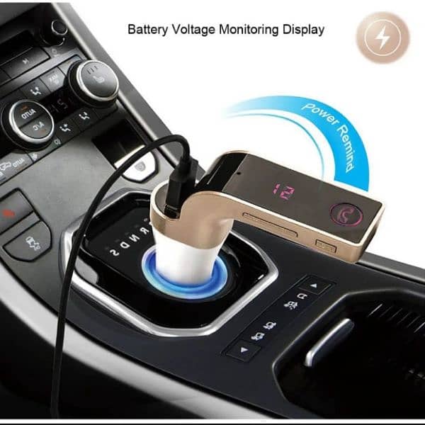 L-SHAPE MULTIFUNCTION Bluetooth FM Transmitter,Wireless In-Car F 7