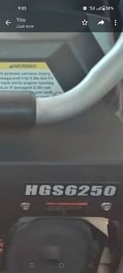 Hyundai 5.5KVa Generation for sale Model HGS6250 0