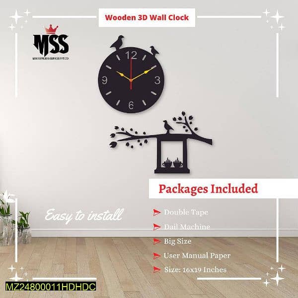 New Wall clocks in 80+ desings with home delivery all over Pakistan 1
