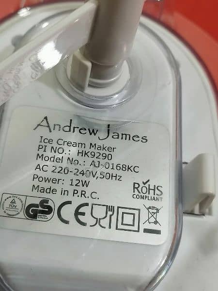 Andrew James Fully Automatic Ice Cream Maker, Imported 15