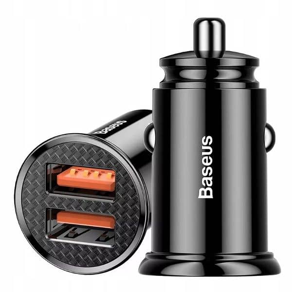 Baseus Car Charger – 30W, Dual USB, Quick Charge 0