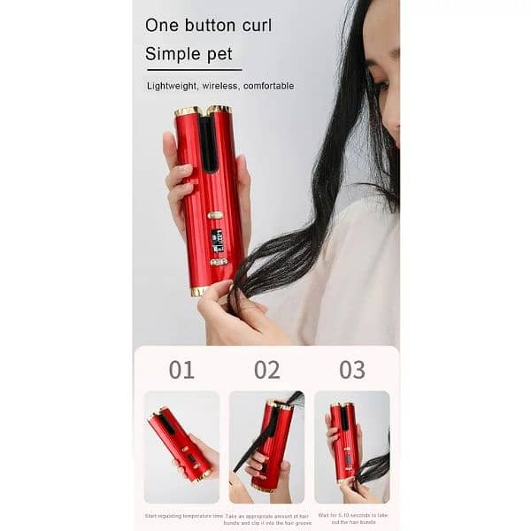 SL-806 CORDLESS AUTOMATIC HAIR CURLERS 4