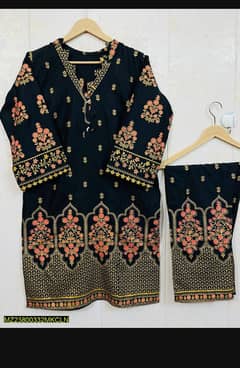 2pcs Women's stitched lawn printed suit 0