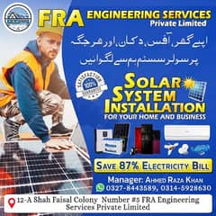 solar installation 3kw F. R. A ENGINEERING SERVICES PRIVATE LIMITED