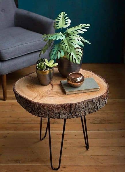 wooden log table 1