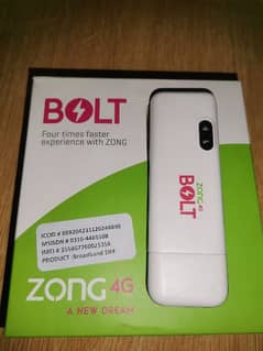Zong 4G Bolt unlock device wingle / dongle
