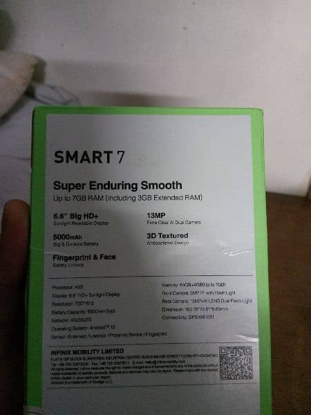 infinx smart 7 fully new slightly used A22 processor 5000 mh battery 7
