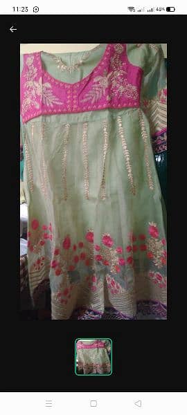 Fancy organza embroidered maxi 2pc 8