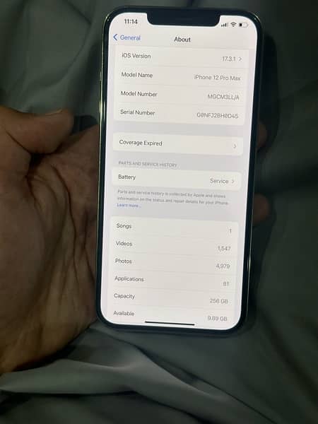 iphone 12 pro max Pta approved 256gb 9