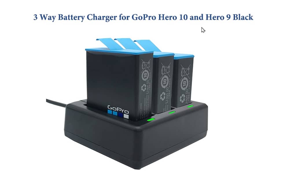 Gopro Hero 9 + Media Mode with 3 Batteries and Battery Charger 1