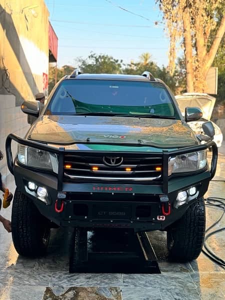 Hilux gx outer showered non accidental worth 5 lacs items installed 13