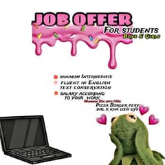 Job offer for student  Girls/Boys 0