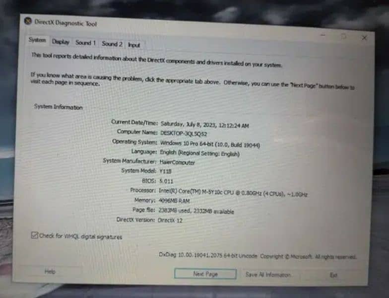 haier y11b laptop urgent sale 0