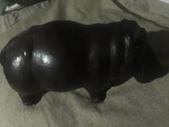 imported hippopotamus sculpture
